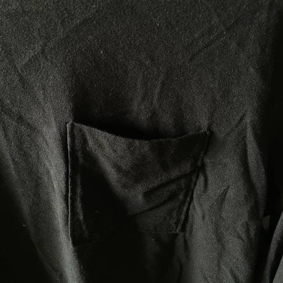 Men’s American Eagle Black Comfy Long Sleeve Tee with Pocket - Size Medium M/M - Picture 5 of 6